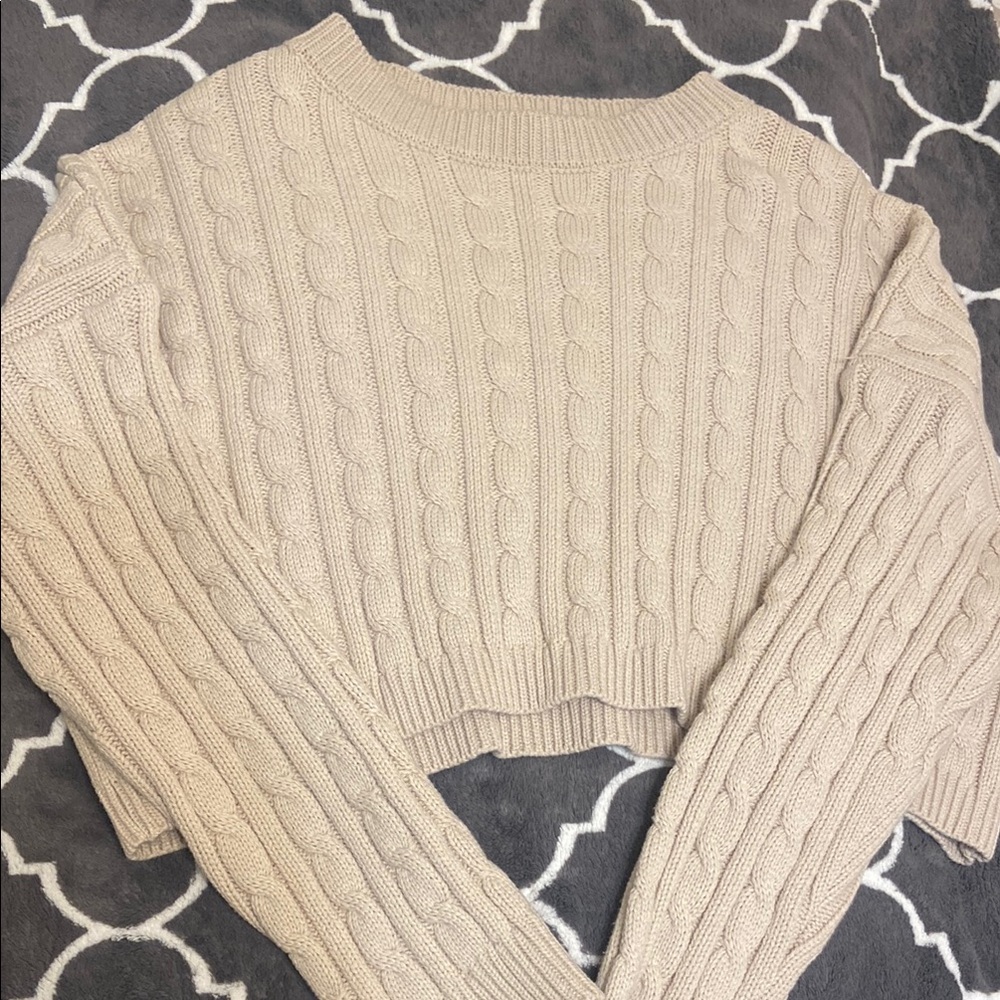 Cozy Cable Knit Sweater in Cream
